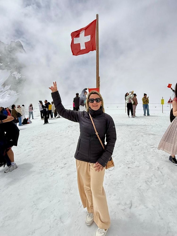 Carolina nos Alpes suíços